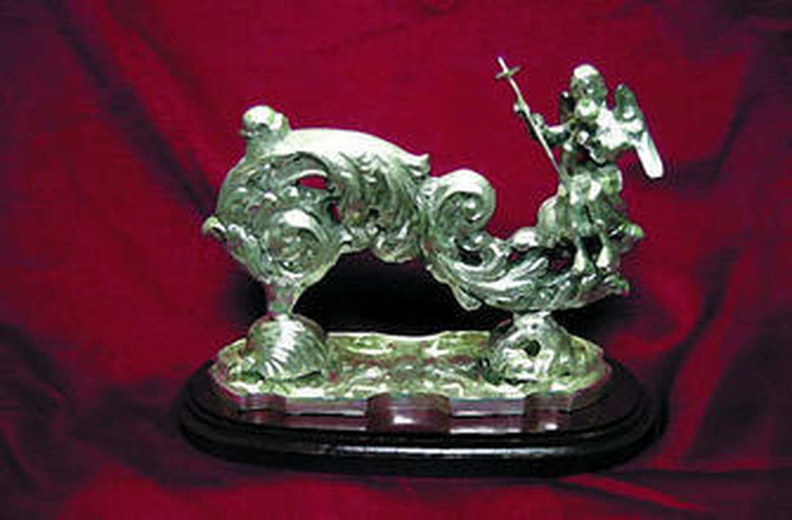 El titular de la Buena Muerte, en su altar de cultos.