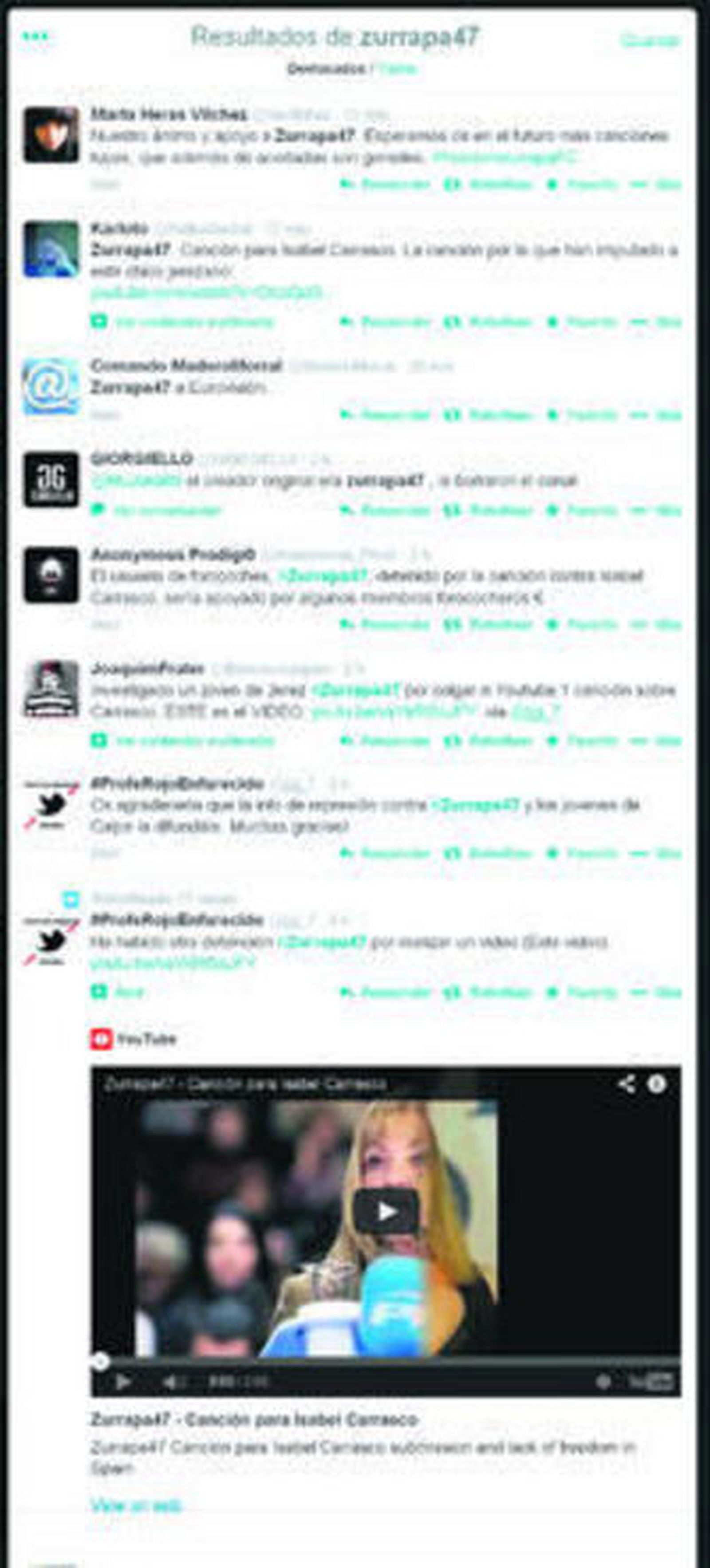 Reacciones en twitter tras conocerse la imputación del jerezano.