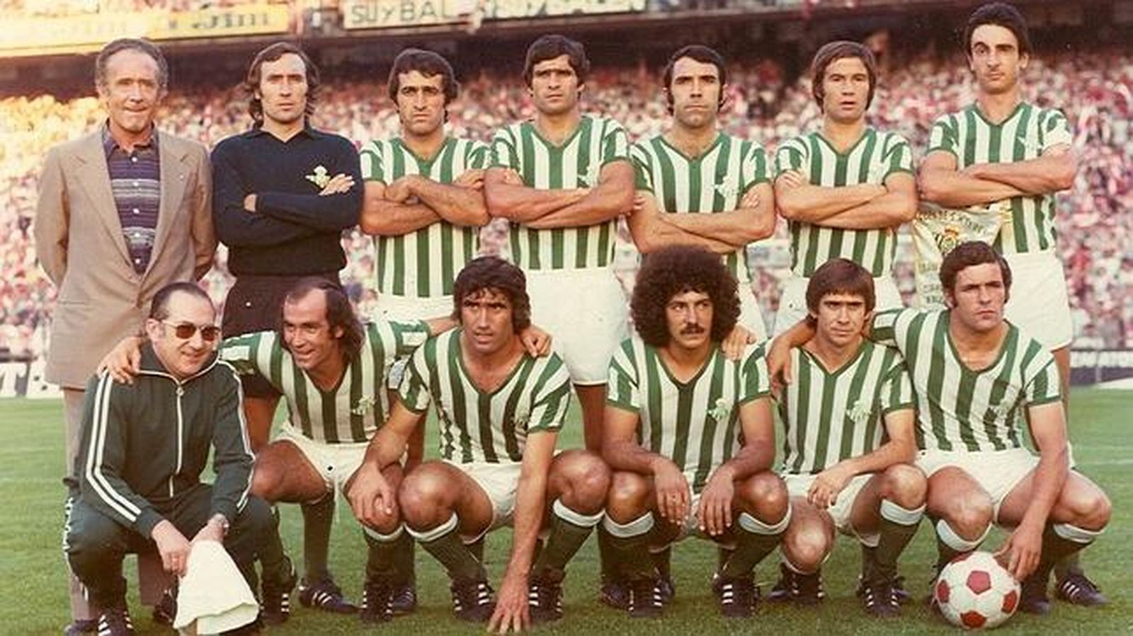 La alineación del Betis en la final de 1977
