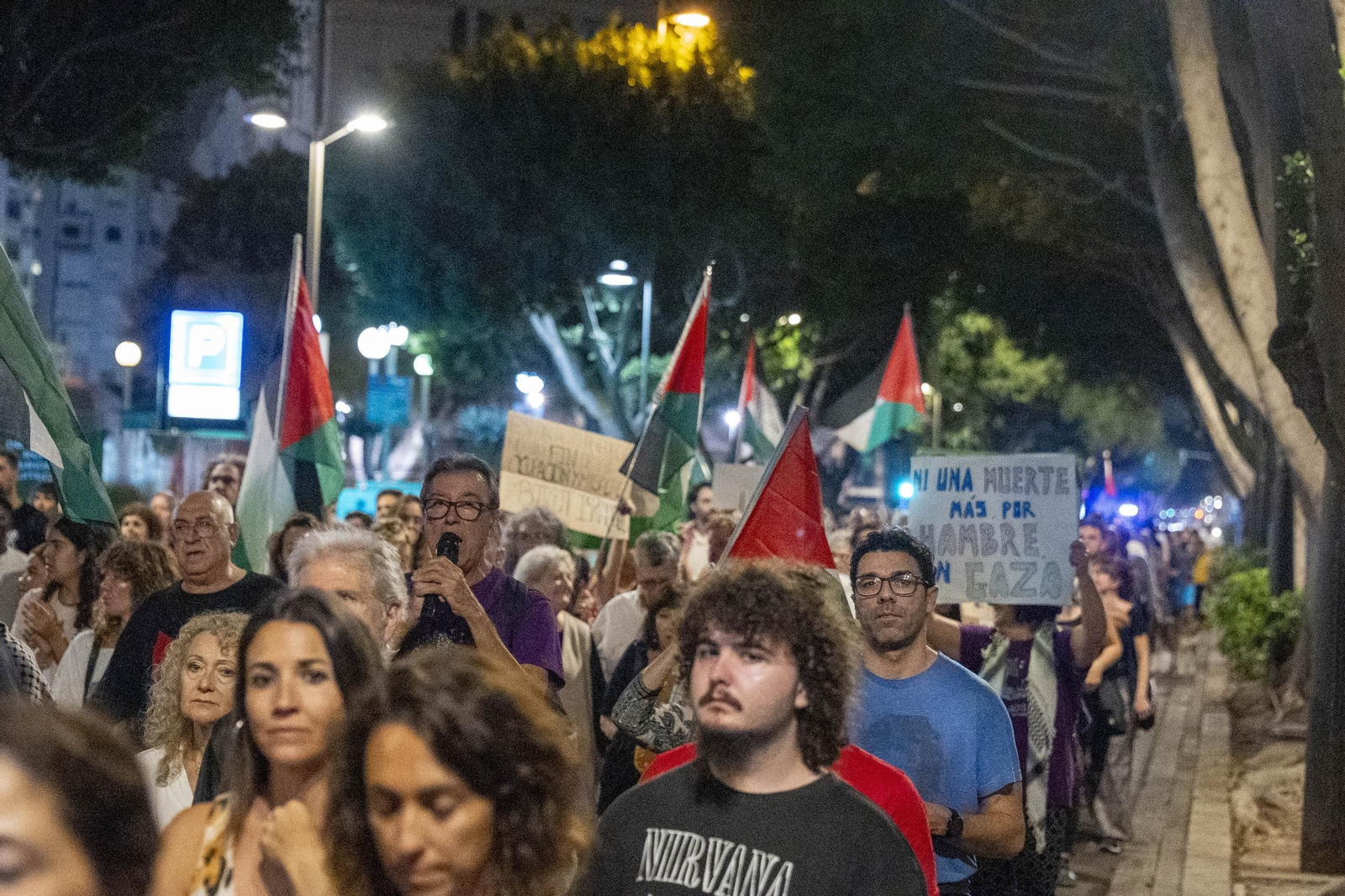 La Plataforma Almería por Palestina se manifiesta por la situación en Gaza, en imágenes