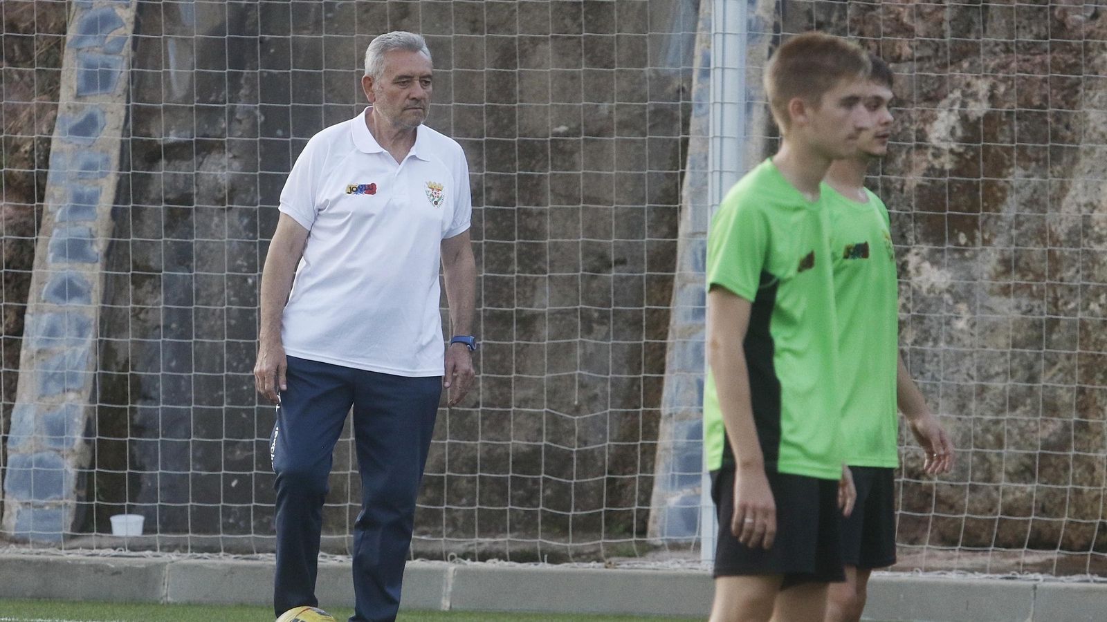 Pepe Escalante, durante un entrenamiento del Atlético Cordobés.
