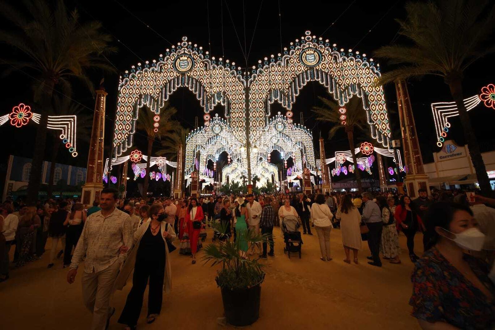 Las imágenes del encendido del alumbrado de la Feria de Jerez
