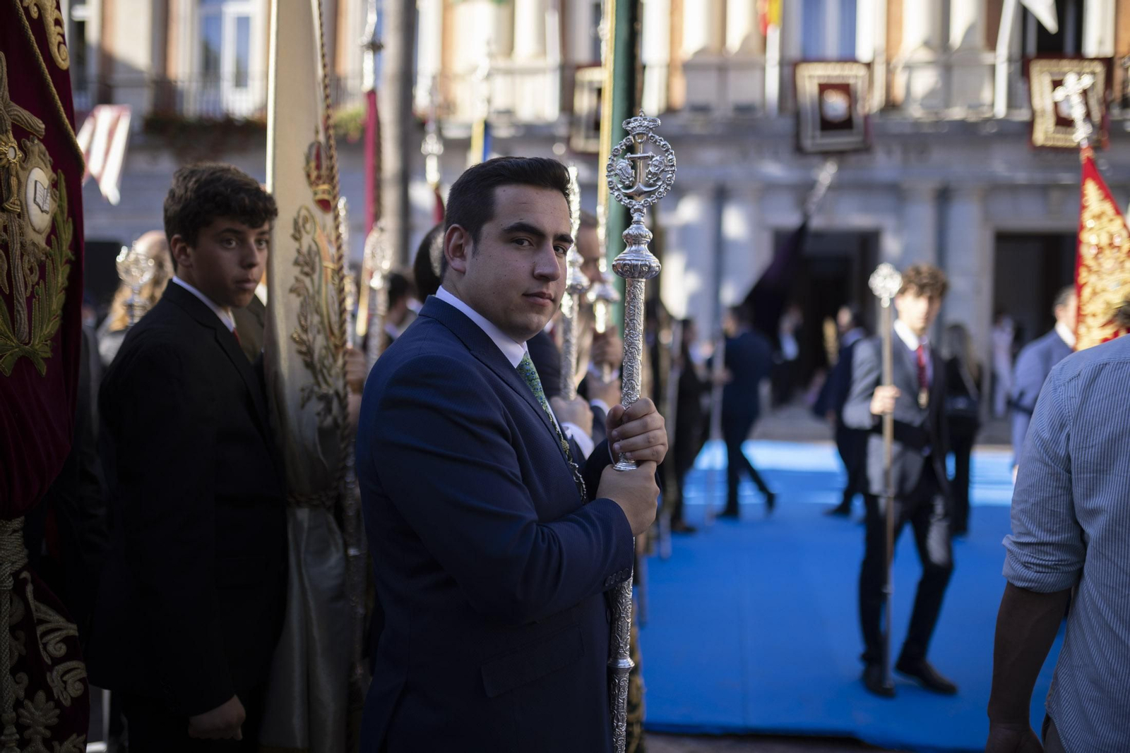Imágenes de la salida extraordinaria de La Borriquita por las calles de Huelva