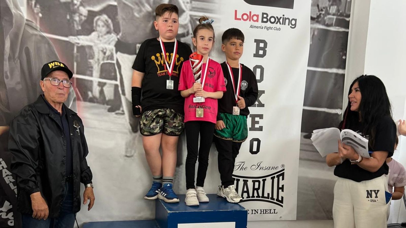 Los más pequeños también disfrutaron de la experiencia del boxeo.