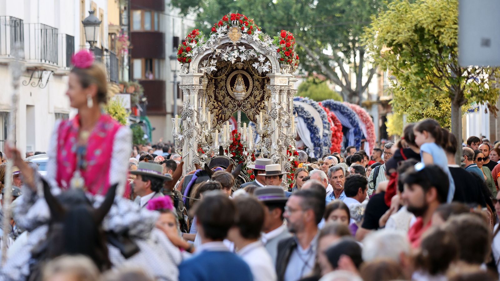 Llegada de la Hermandad del Rocío a Jerez
