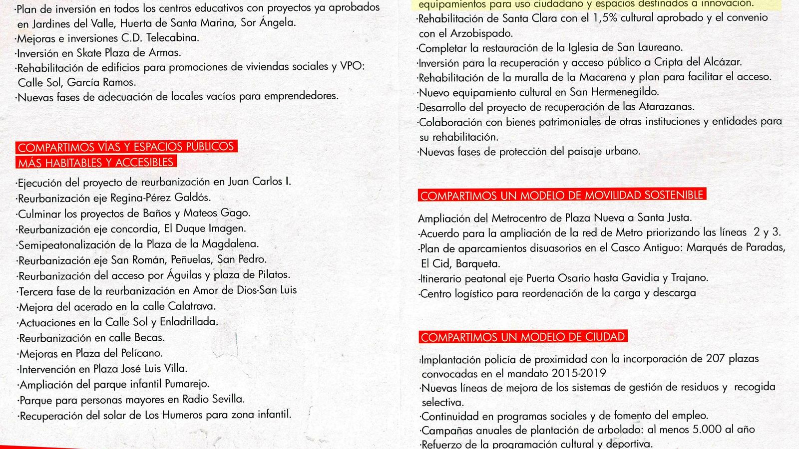 La propaganda electoral que el PSOE reparte en el Casco Antiguo.