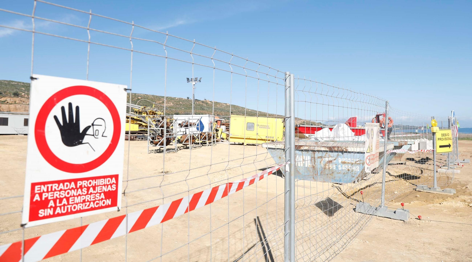 Las obras para el soterrado del cable a Ceuta.