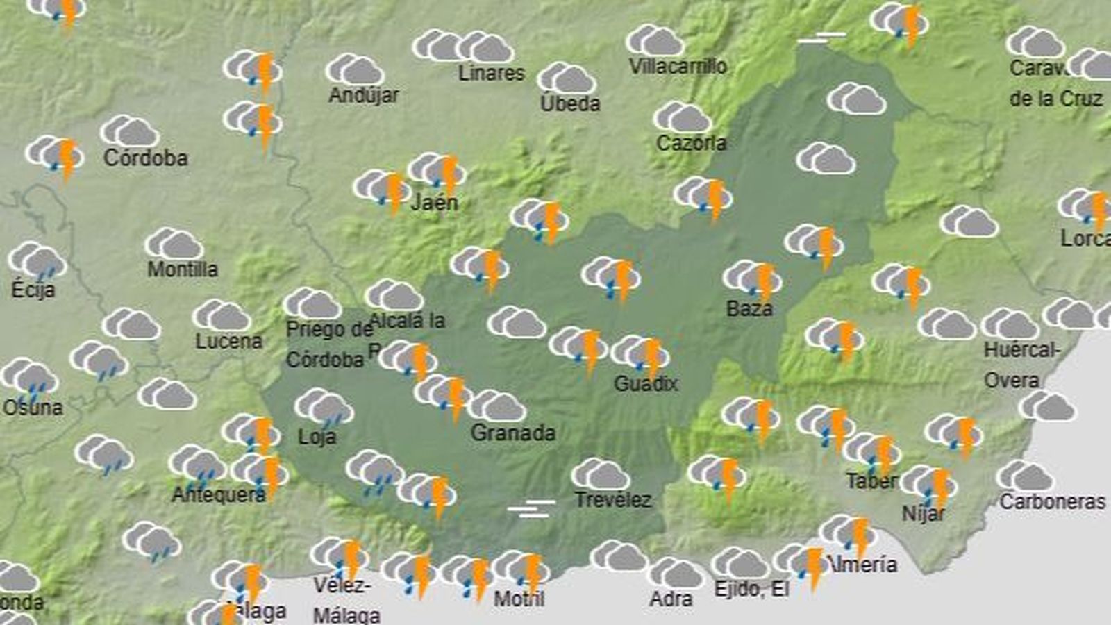 El Tiempo en Granada el 4 de marzo de 2026