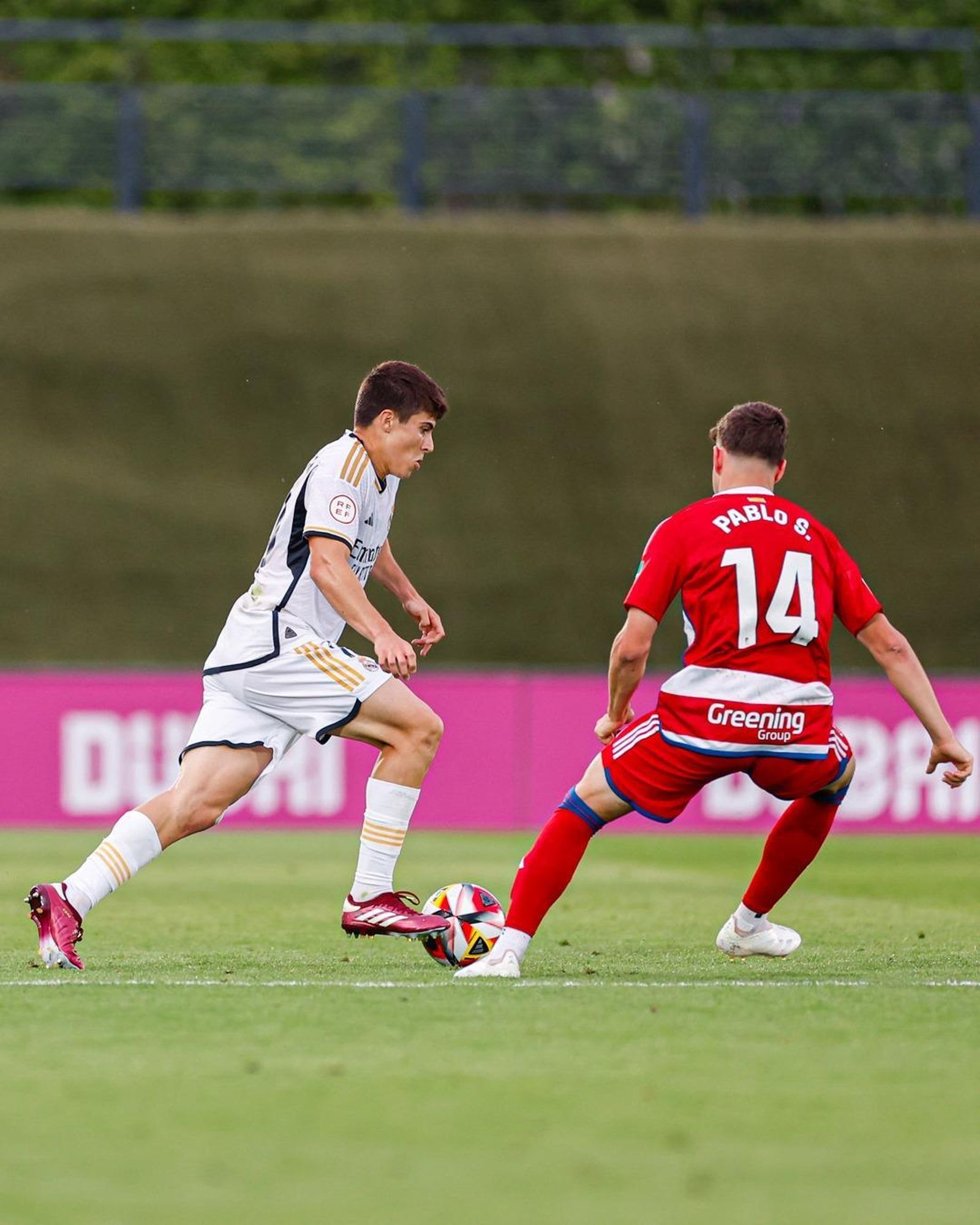 Pablo Saénz durante el encuentro en el Alfredo di Stéfano