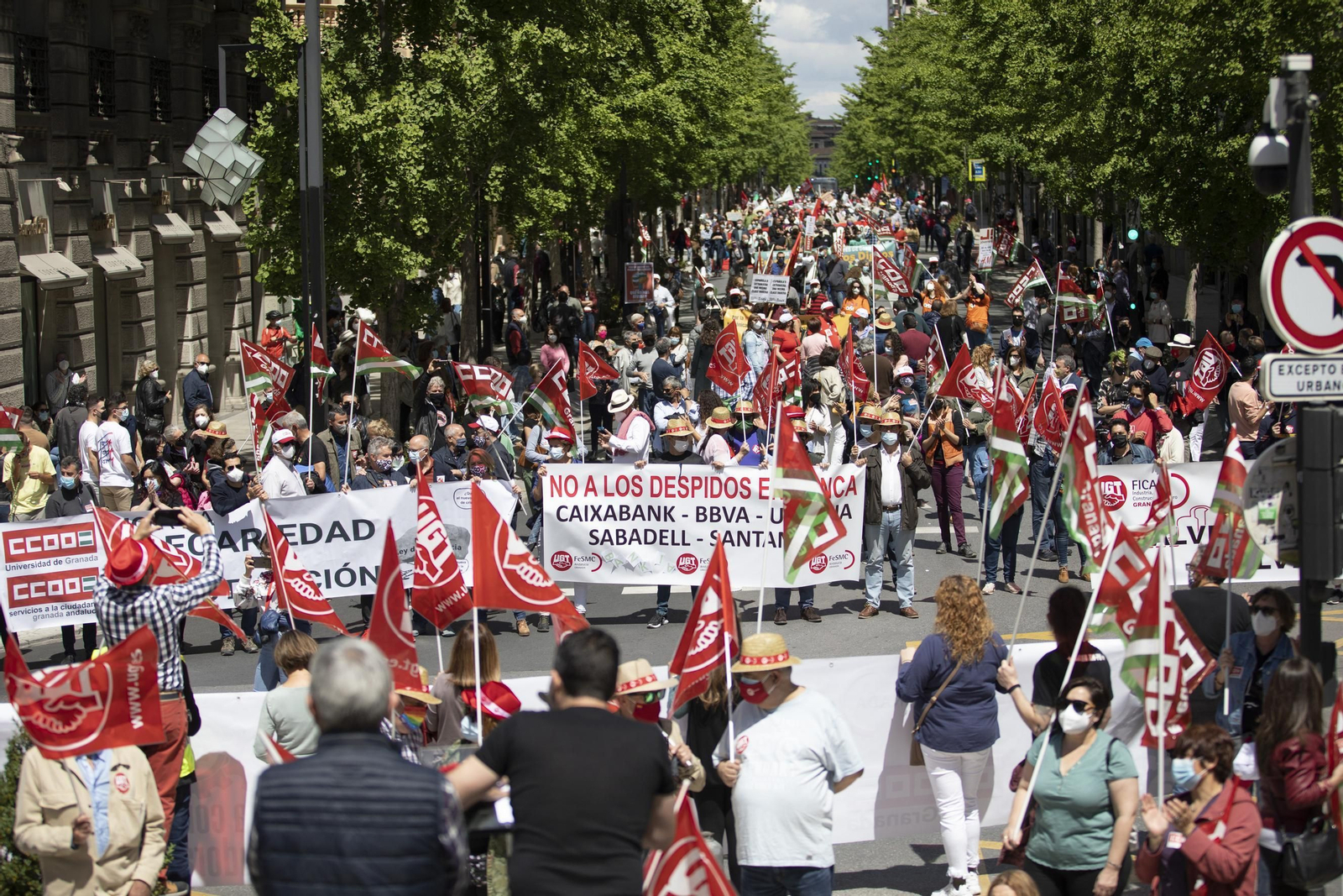 Fotos: Manifestación del 1º de Mayo en Granada