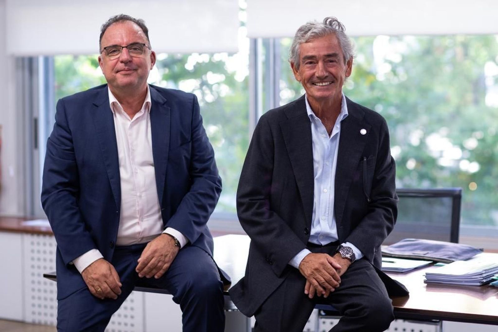 Maxime Didier, CEO de la italiana Comdata, y José María Pacheco, fundador de Konecta