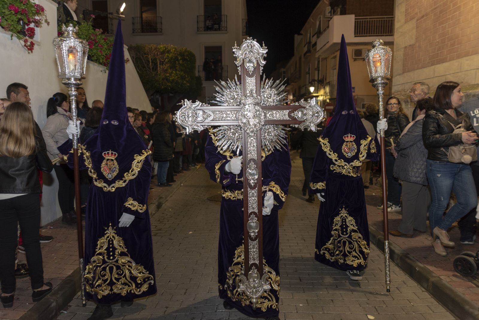 Imágenes de la procesión del Jueves Santo en Cuevas