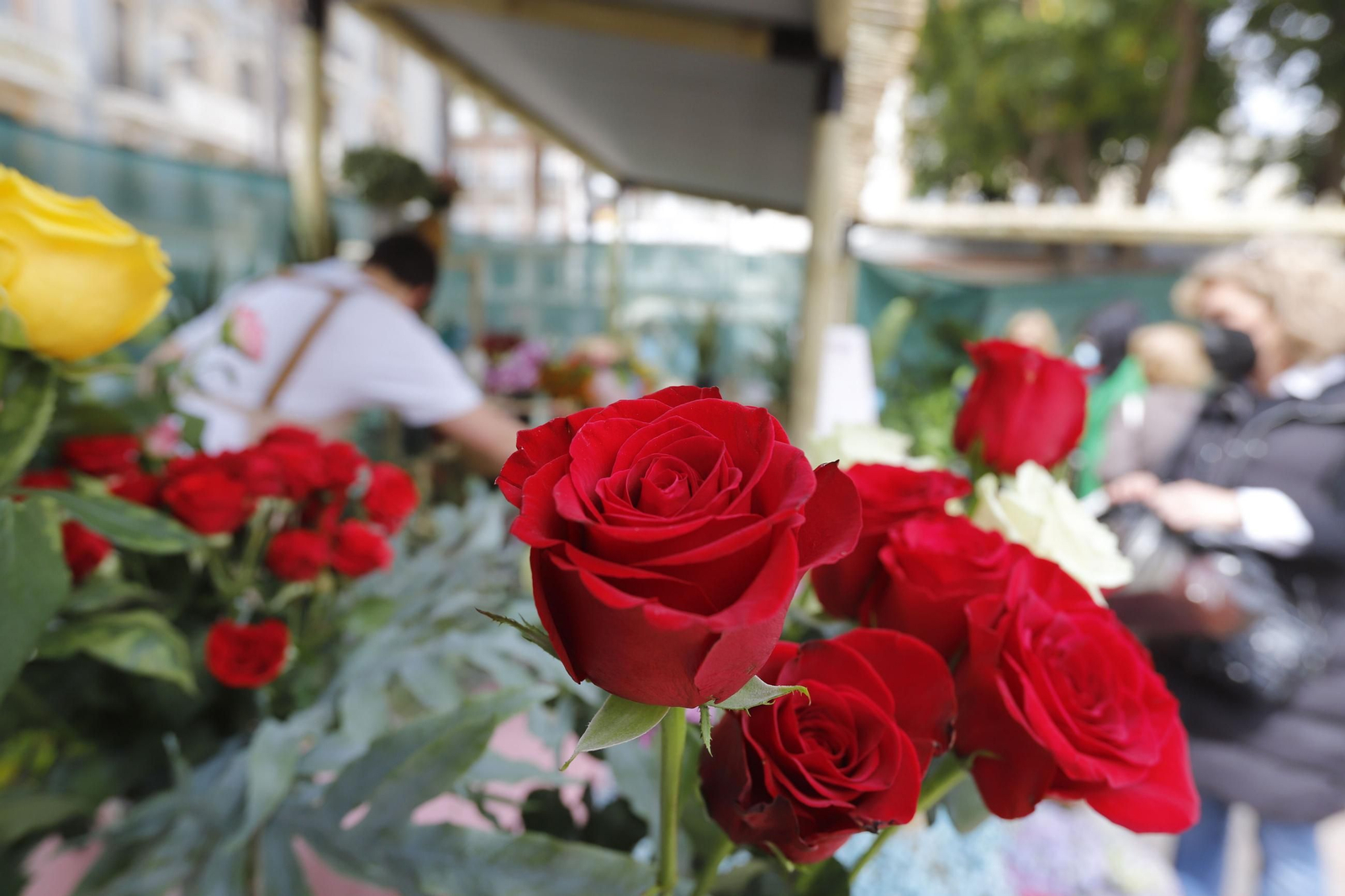 Mercado de las flores en la Plaza de Las Monjas.