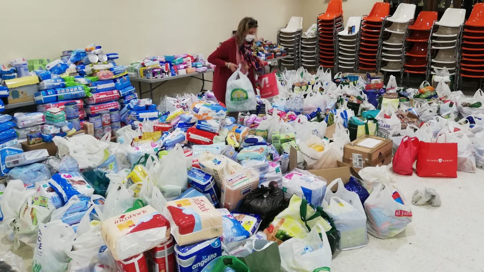 Material recogido por los alumnos del Liceo Sagrado Corazón.
