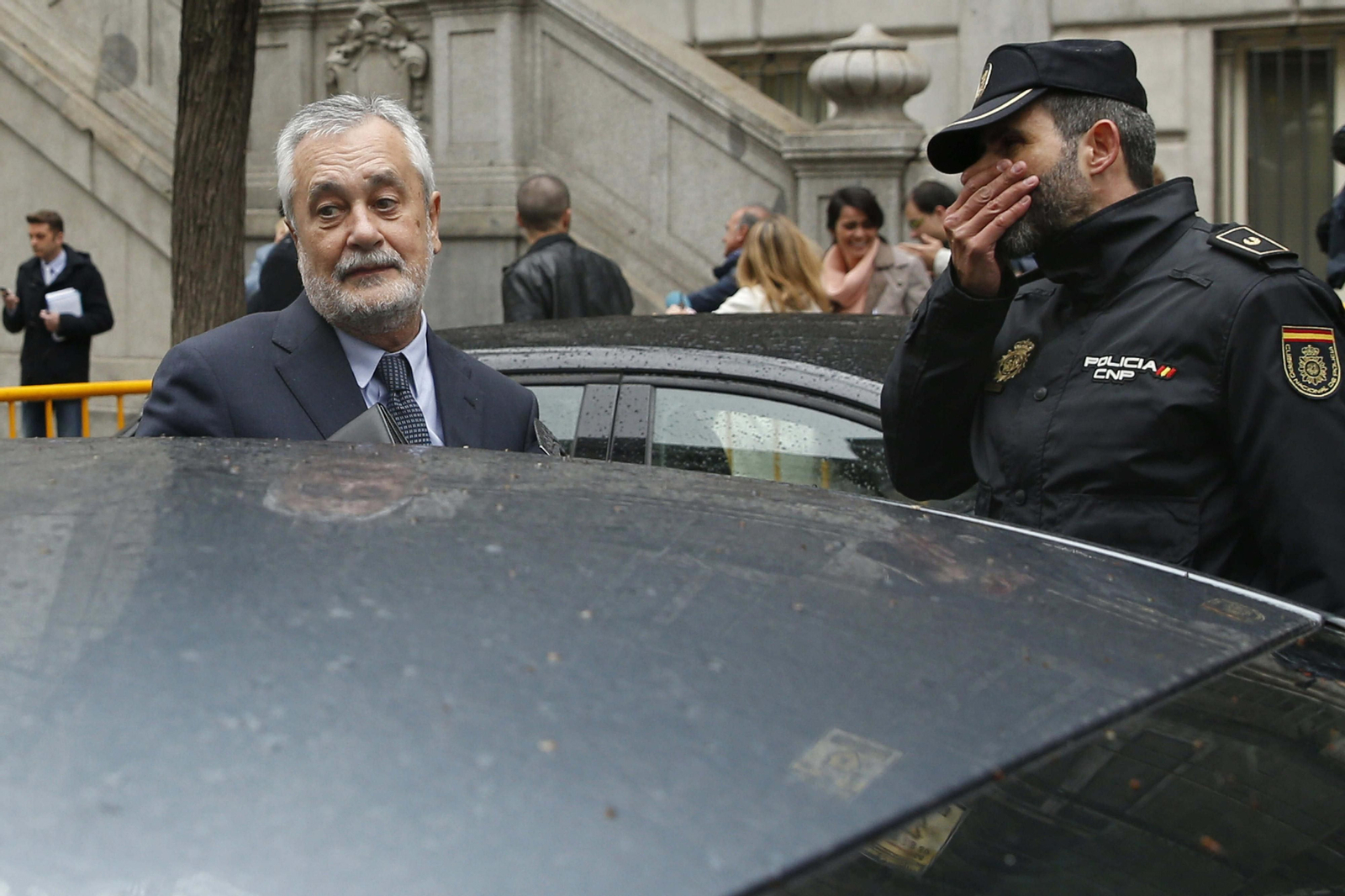 Griñán tras declarar en el Tribunal Supremo.