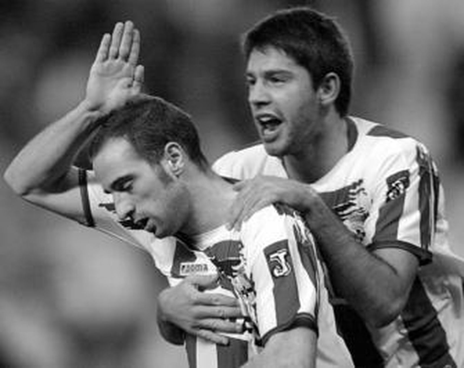 Pablo Álvarez, celebrando un gol con el Deportivo la temporada pasada.
