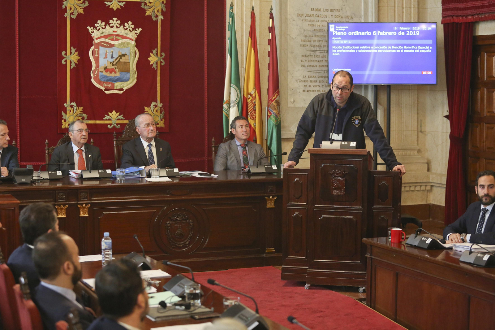 Menciones en el Pleno de Málaga para reconocer al operativo de rescate de Julen