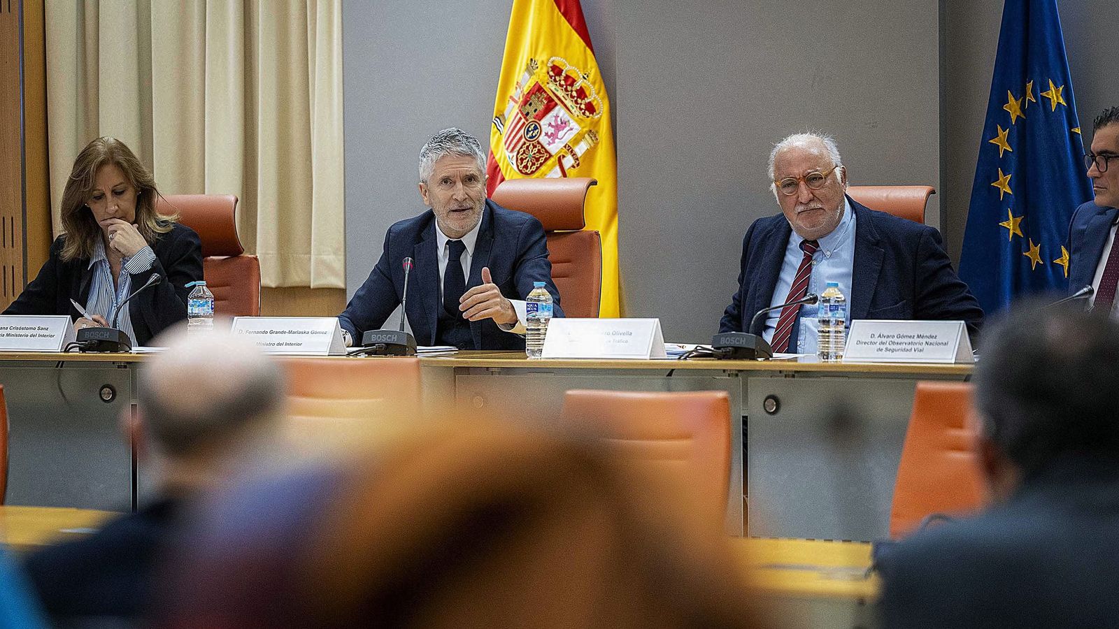 Fernando Grande-Marlaska, durante su comparecencia en Madrid.