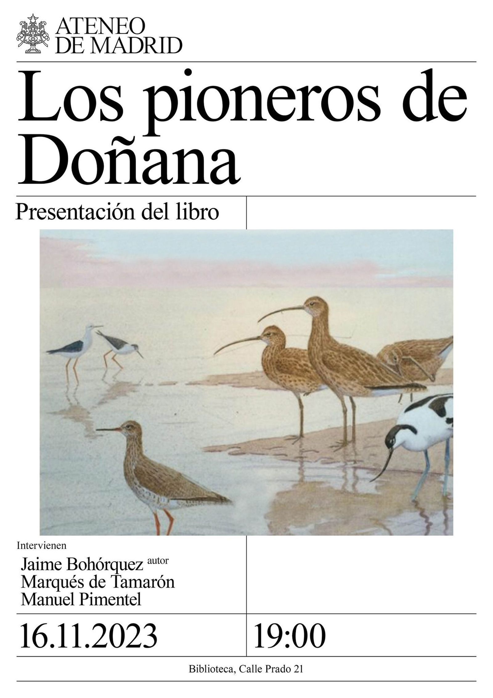 Invitación a la cita con la portada del libro.