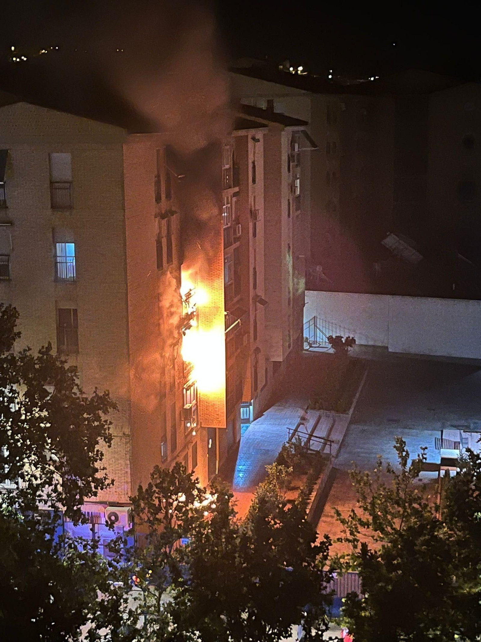 Imagen de un vecino de la zona en el momento del incendio