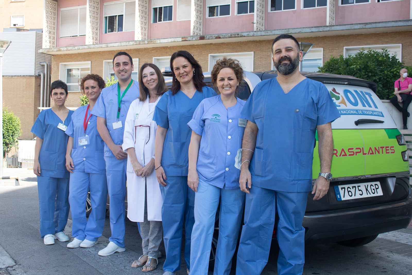 Los miembros de la coordinación de trasplantes en el Hospital Virgen del Rocío.