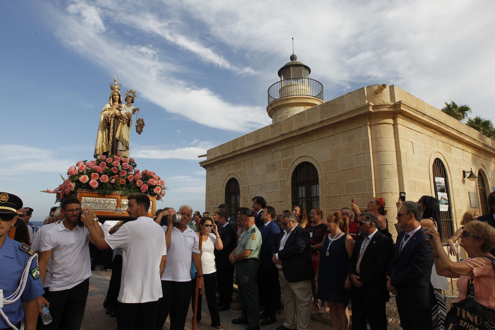 Fotogalería cucaña y procesión Fiestas Santa Ana Roquetas de Mar