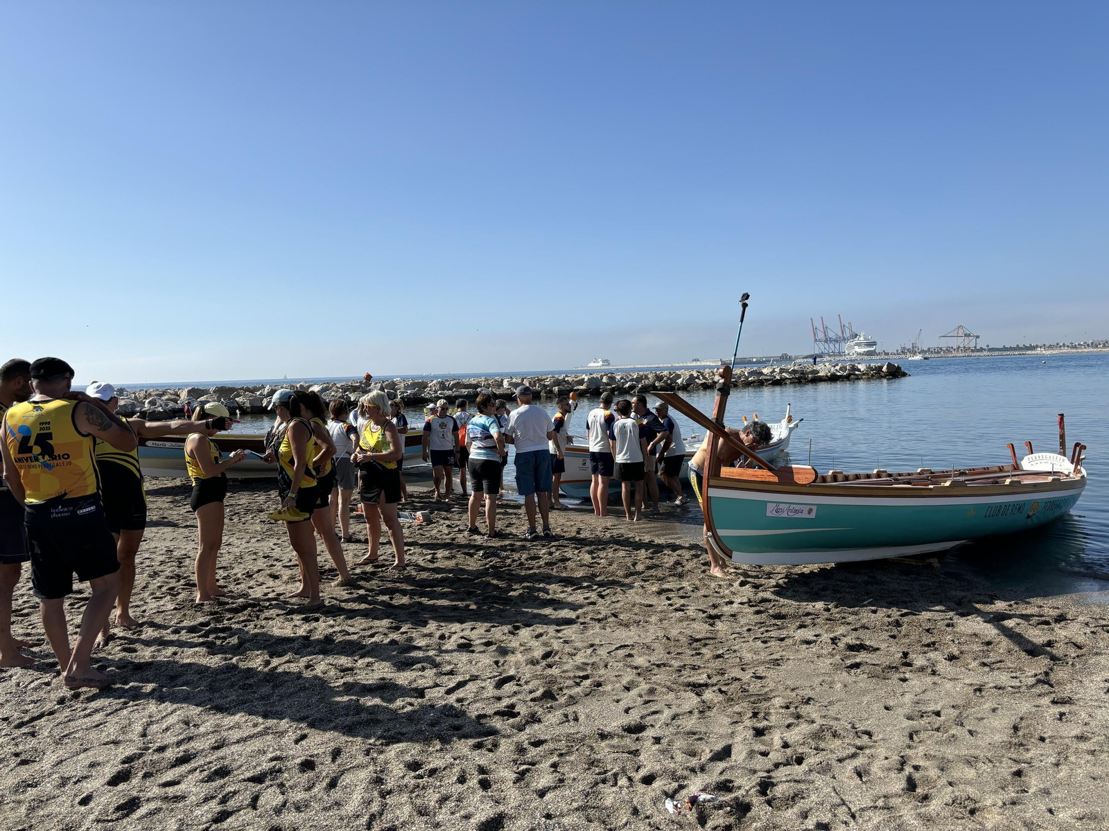 Las jábegas brillan en la Malagueta