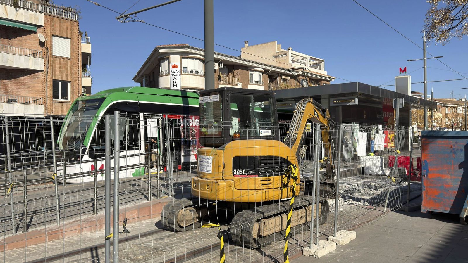 Inicio de las obras de conexión de la línea 1 del Metro de Granada con la ampliación