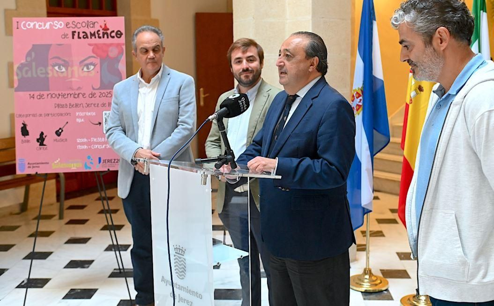 Francisco Zurita, en la presentación de la primera edición del Concurso Escolar de Flamenco.