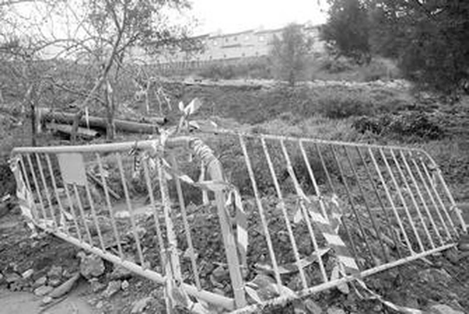 La zona de la urbanización de Sotorebolo donde se registran las roturas de la tubería, ayer.