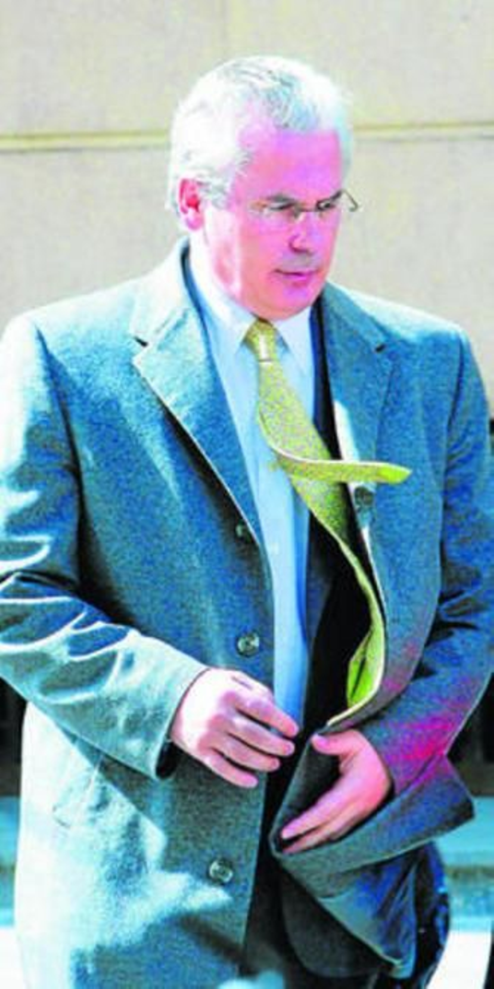 El juez Garzón, saliendo de la Audiencia Nacional.