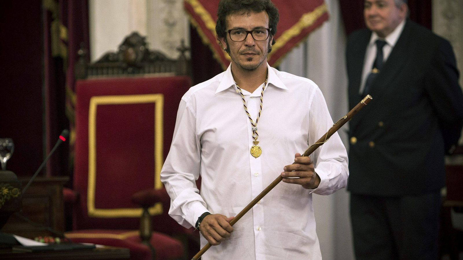 Kichi, recién elegido alcalde por primera vez, en 2015.