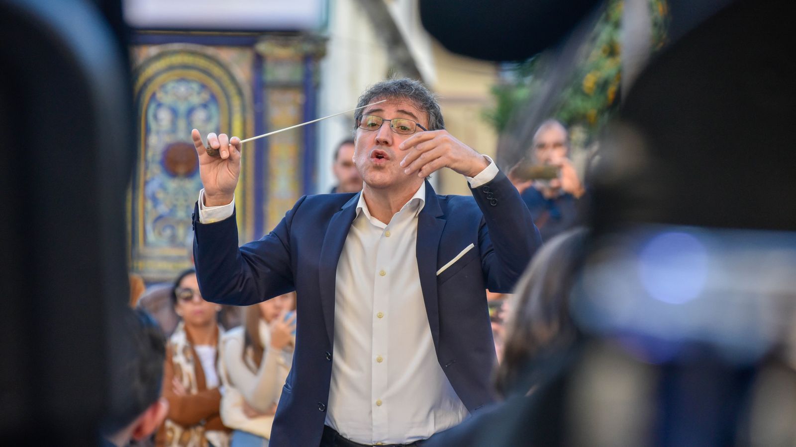 Concierto de Navidad de los alumnos de la Escuela sanchez Verdú en la Plaza Alta