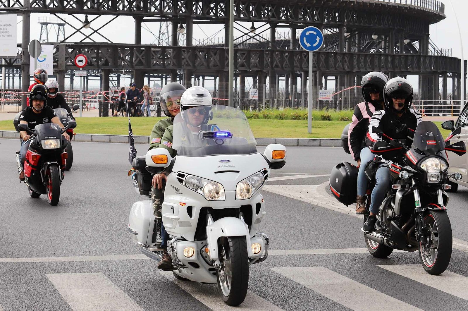 Imágenes de la concentración de motoristas por la seguridad