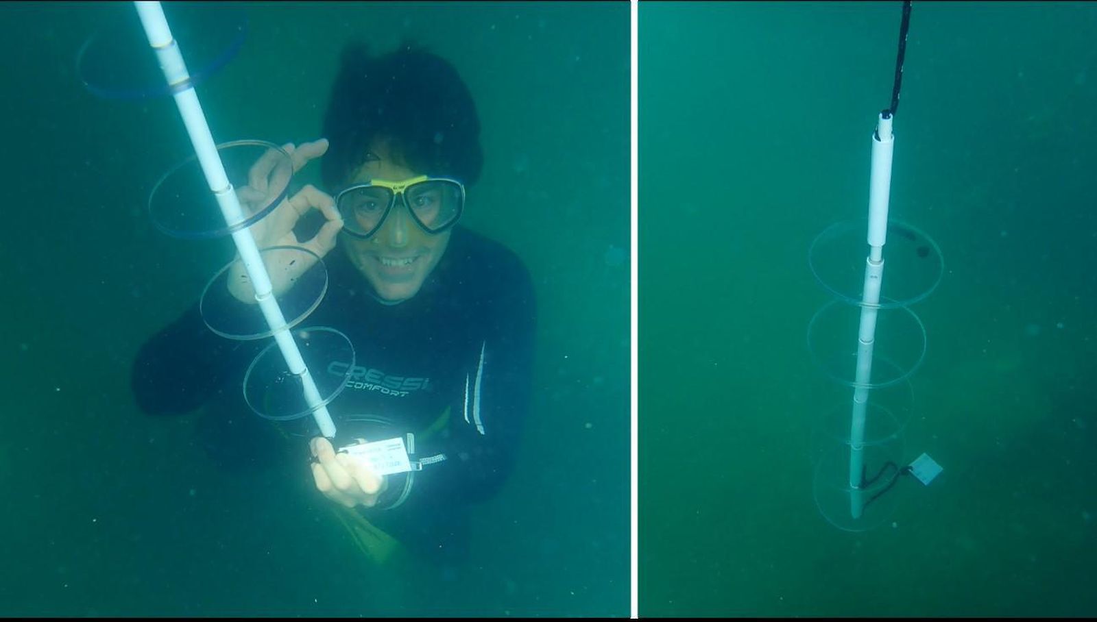 Un técnico, durante las pruebas de un estudio submarino.