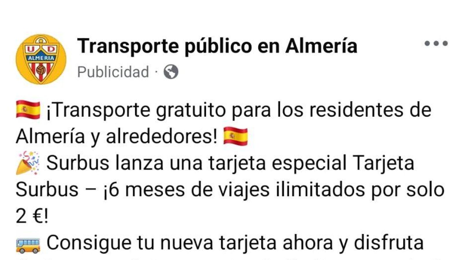 Este es el anuncio que circula en redes sociales