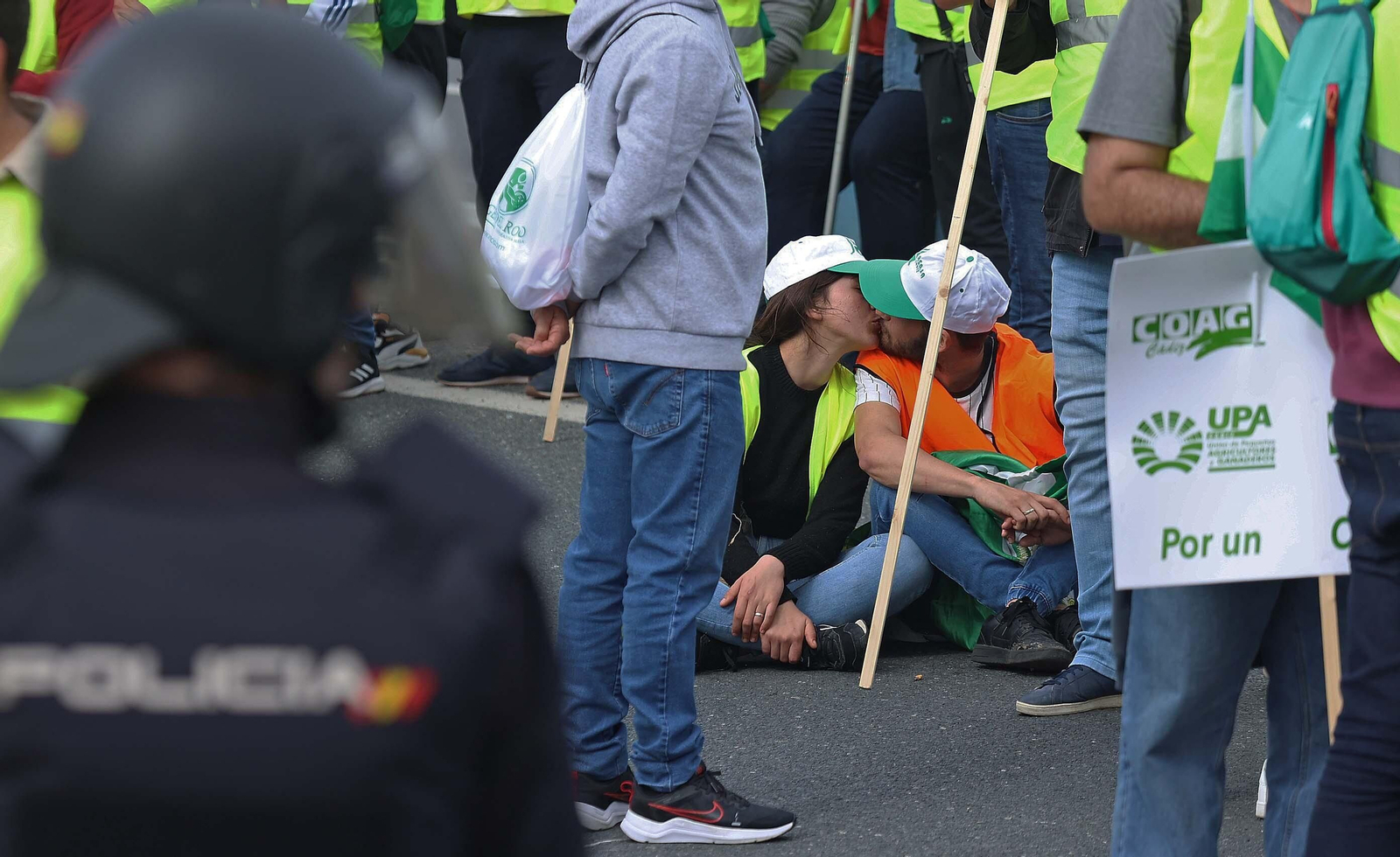 Imágenes de las protestas de los agricultores en Algeciras