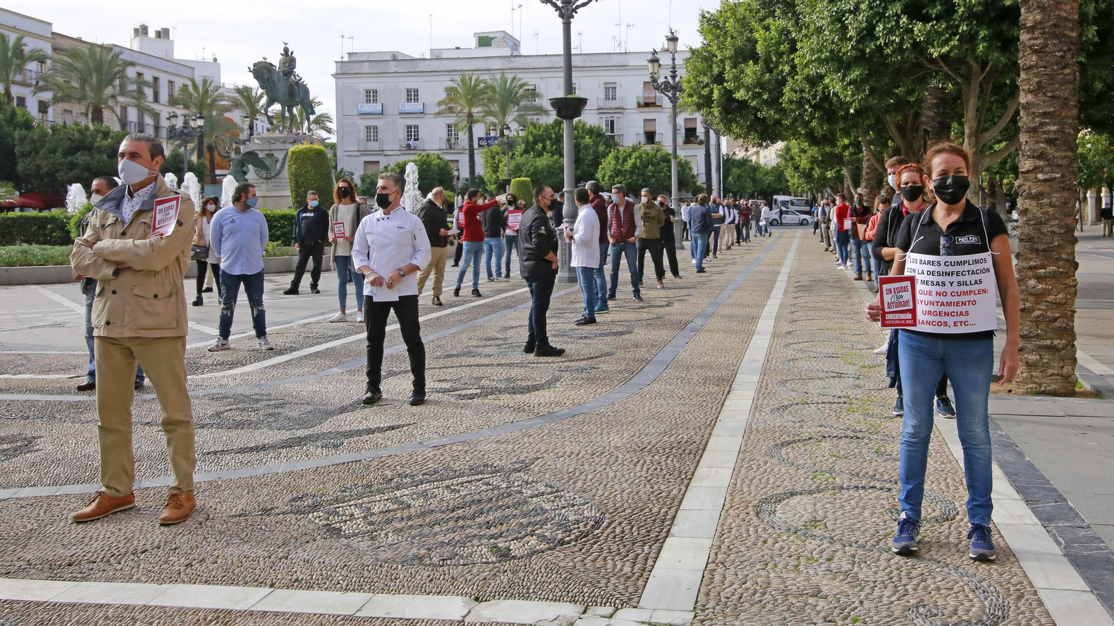 Imágenes de la concentración de hosteleros