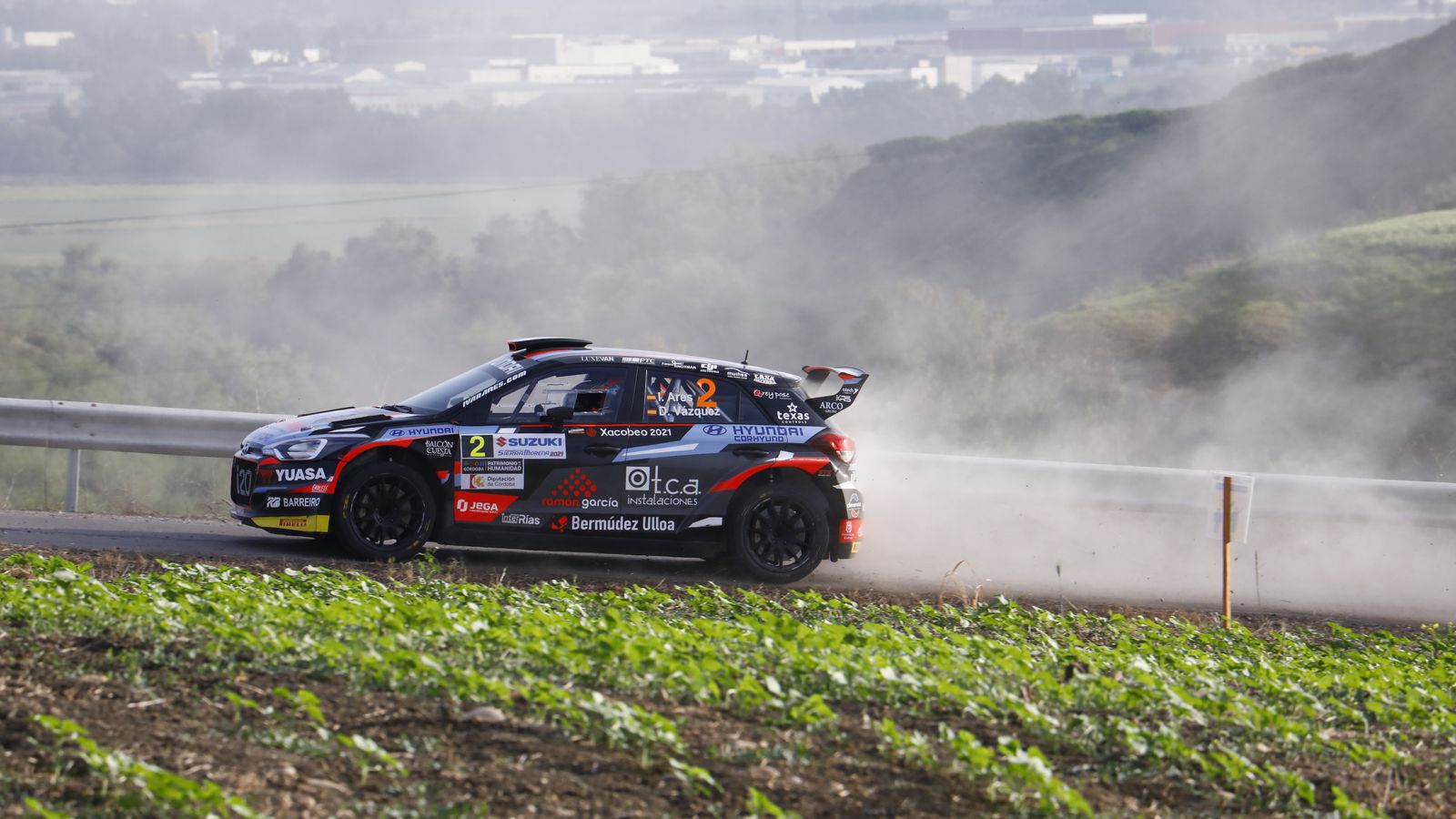 Iván Ares, antes de abandonar el Rallye Sierra Morena.