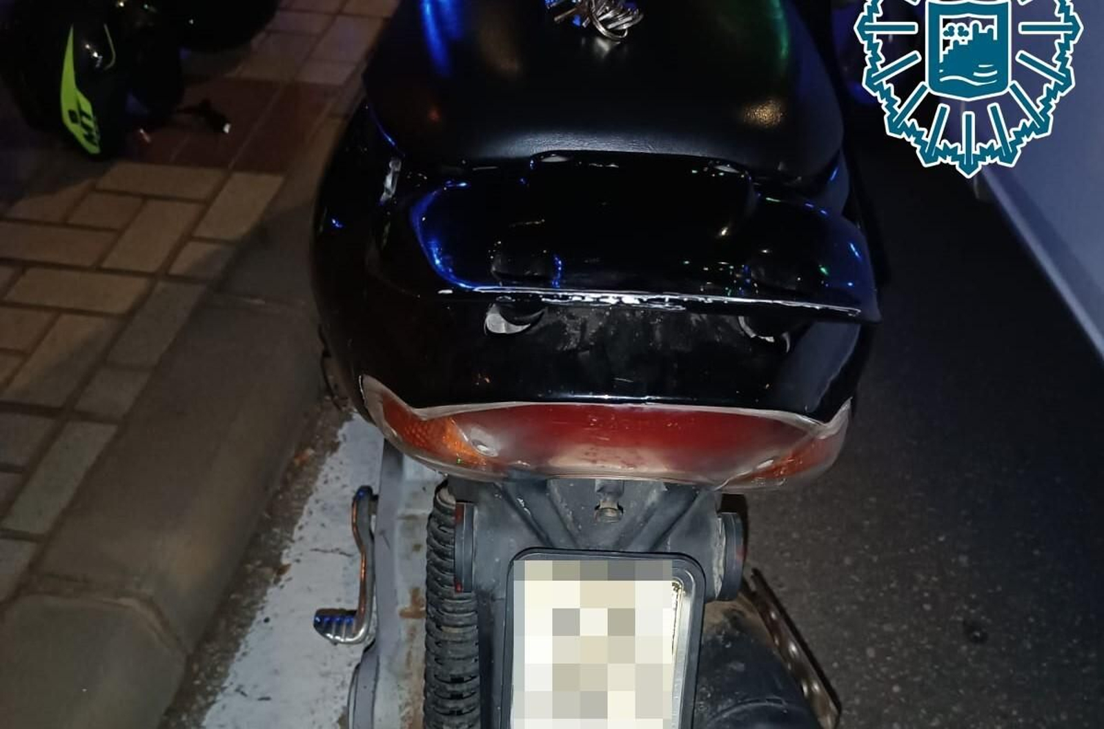 Una de la motos recuperadas.