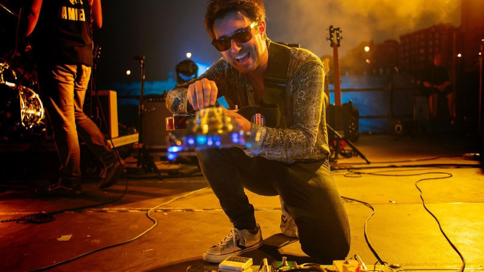 Daniel Escortell, sobre el escenario.