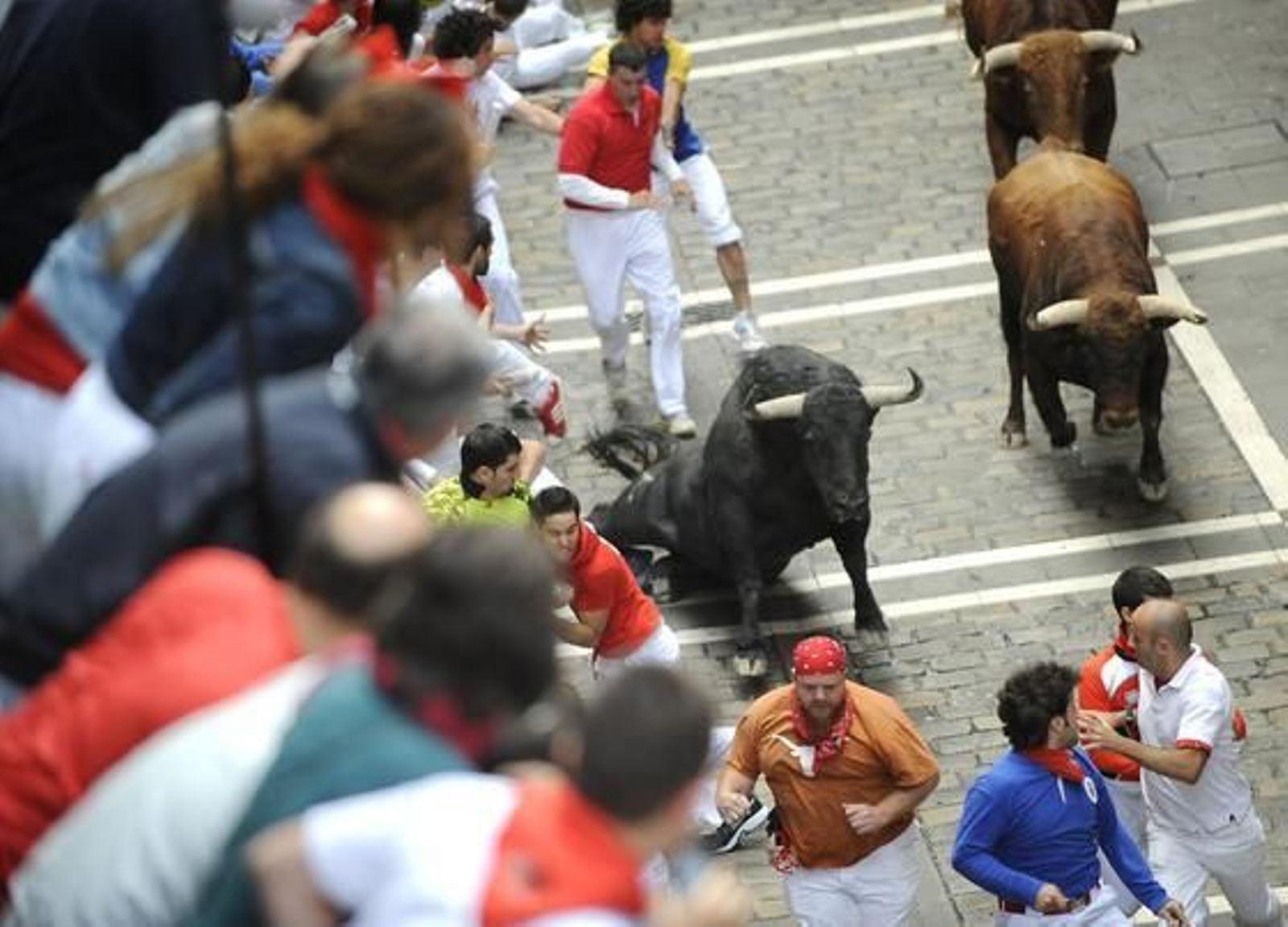 Los toros de El Pilar protagonizan un encierro rápido, limpio y sin corneados

Foto: AFP PHOTO