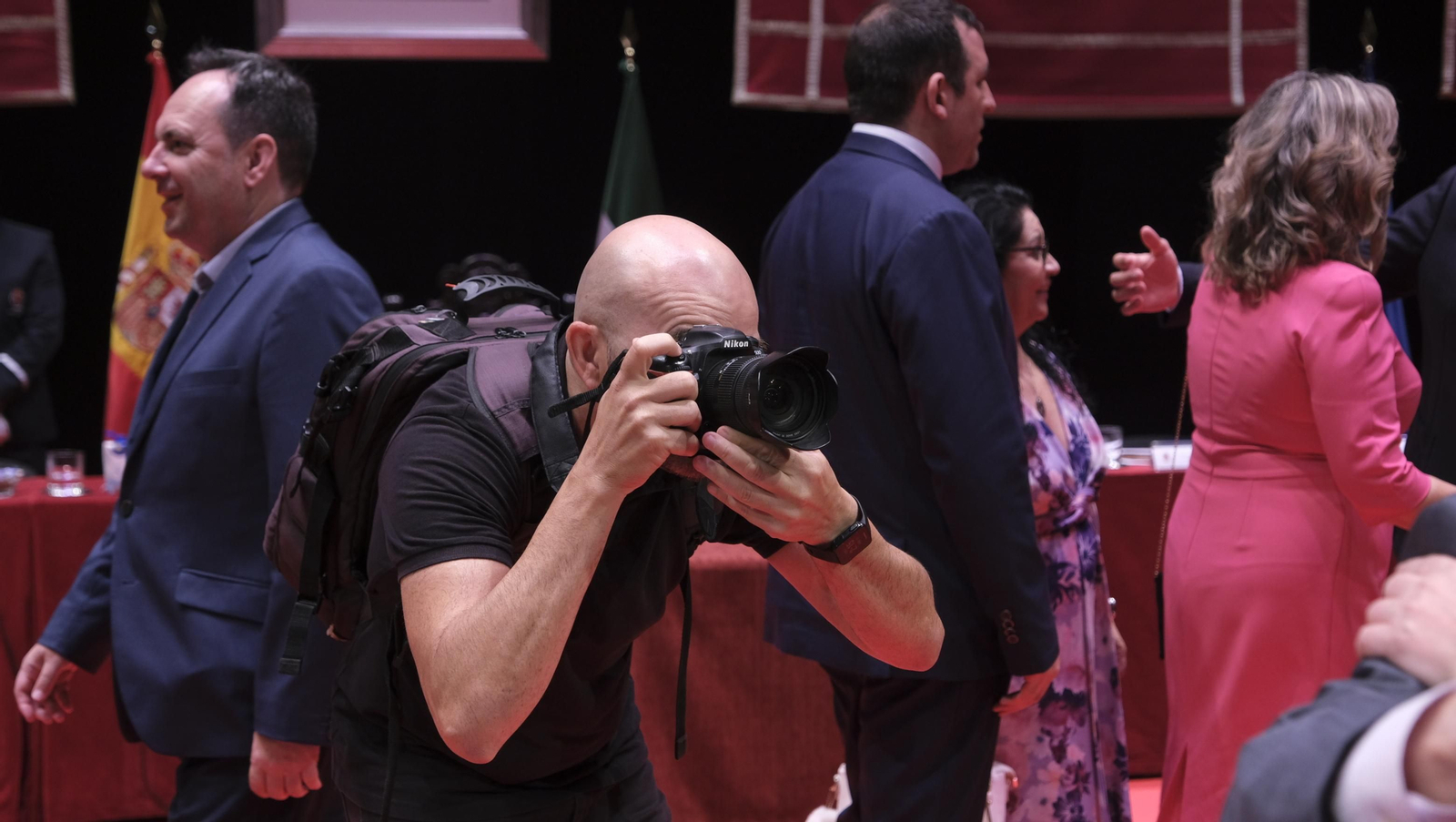 Imágenes de la constitución de la Corporación Municipal de almería, con María Vázquez como Alcaldesa