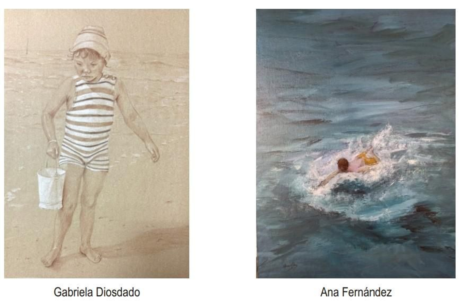 Imagen de dos de las obras, de Gabriela Diosdado y Ana Fernández, que se podrán ver en la exposición.