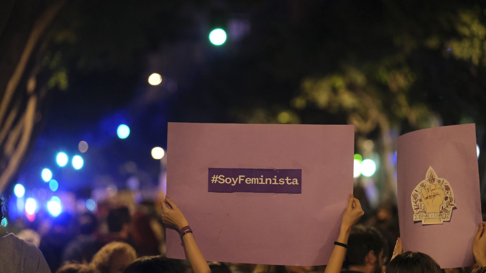 Imágenes de las manifestaciones por el Día de la Mujer en Almería