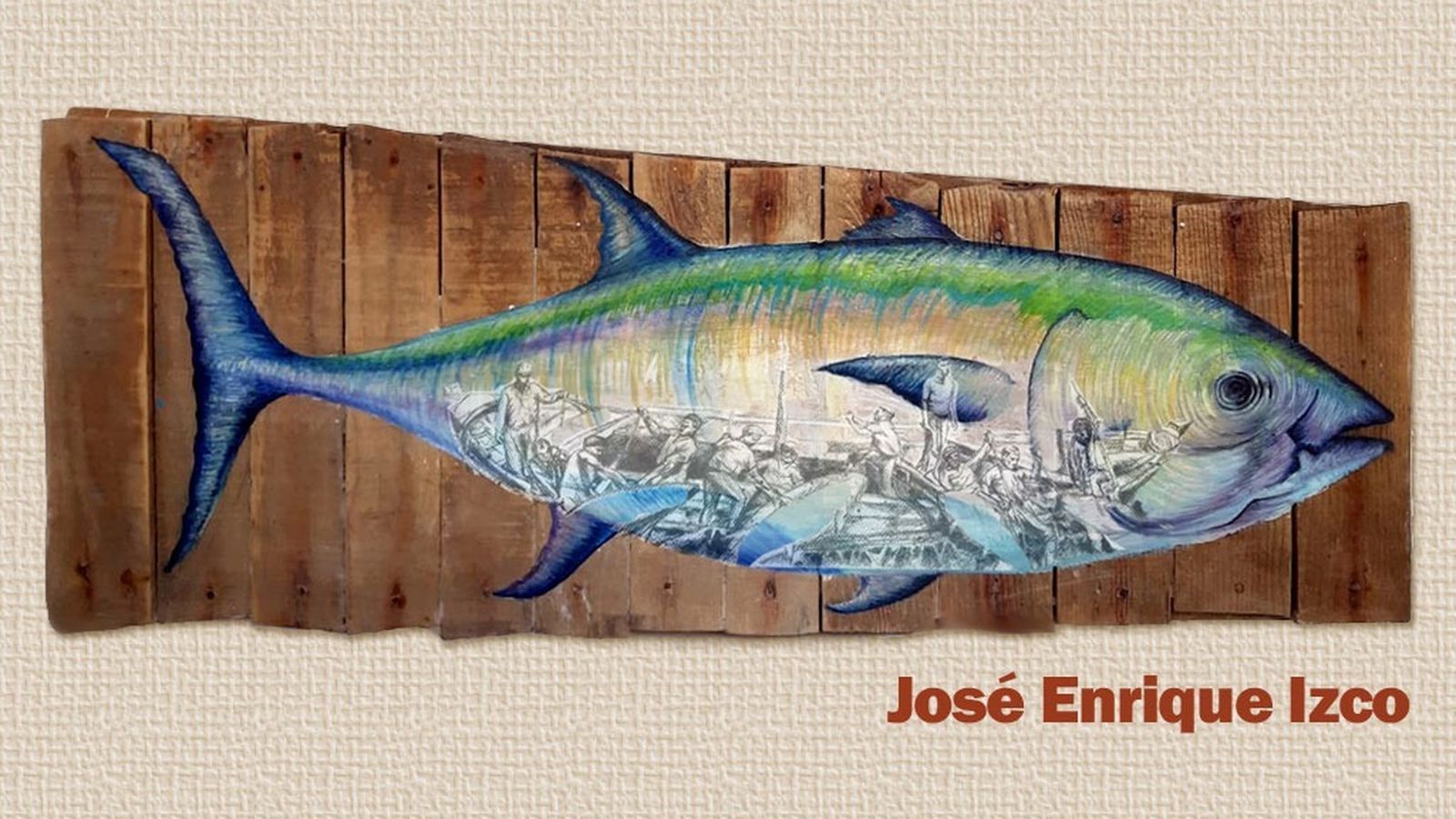 Una de las obras de José Enrique Izco, expuesta en Boccacalle