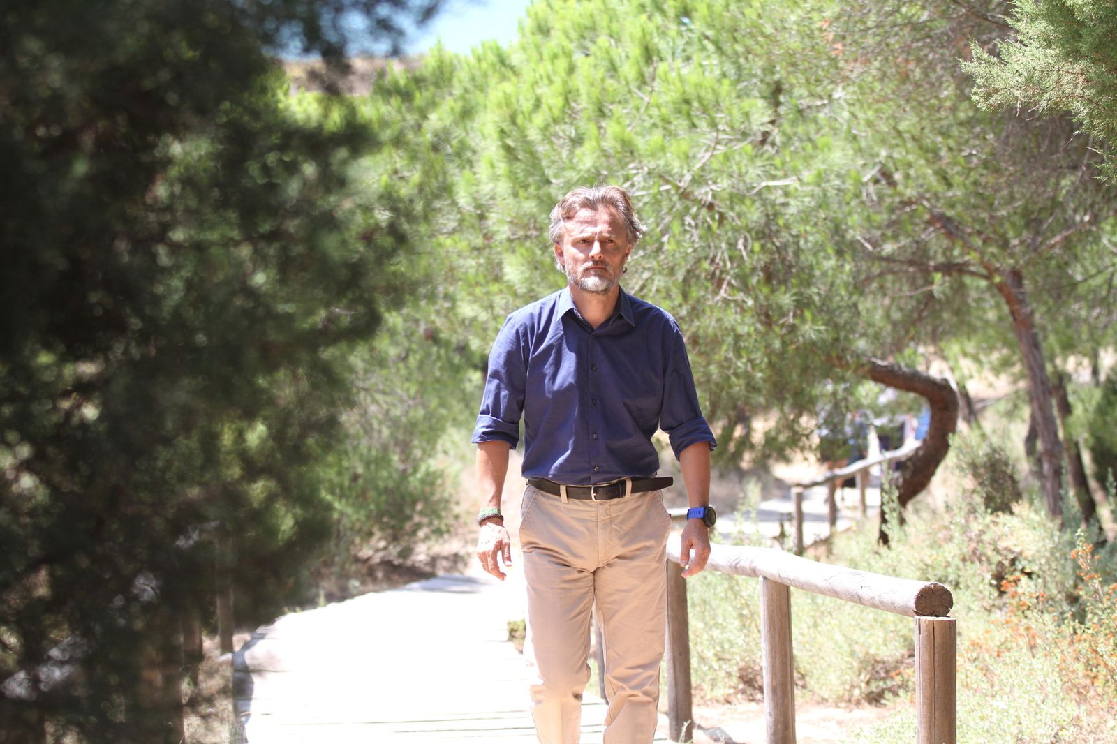 José Fiscal, en el paraje natural de Los Enebrales de Punta Umbría.
