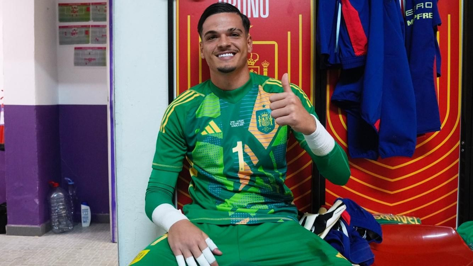 Bruno Iribarne, tras su debut con la selección española sub-21 en el duelo ante Noruega.