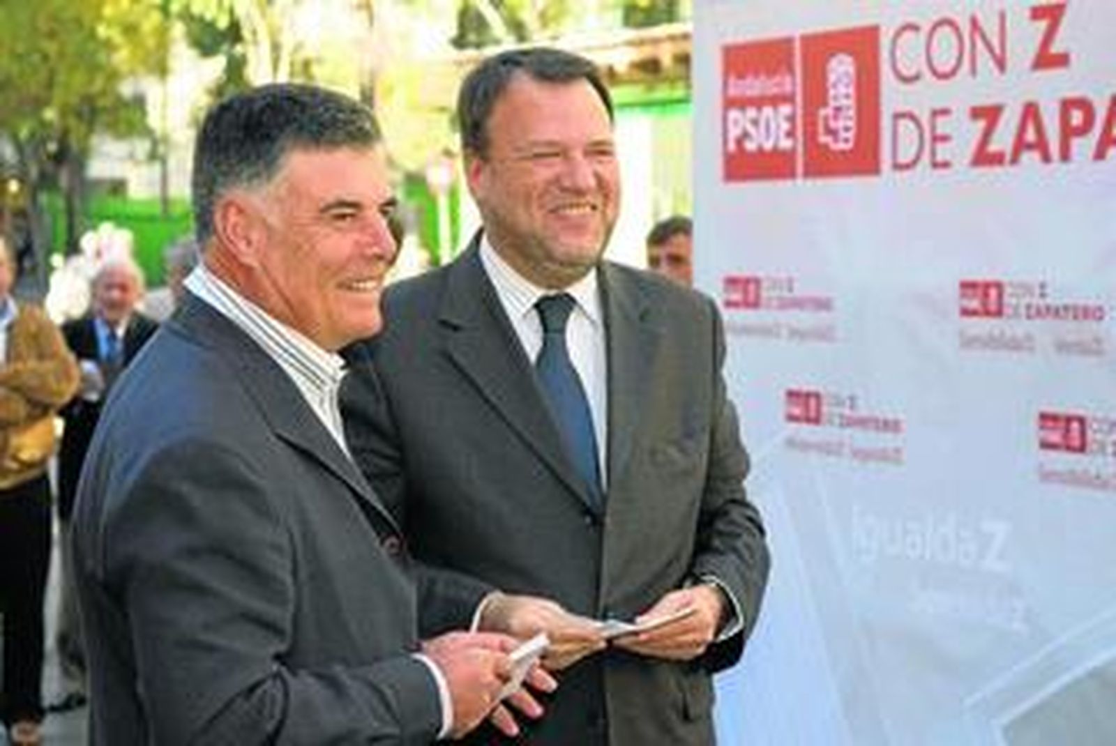 Viera y Monteseirín en un acto político del PSOE.