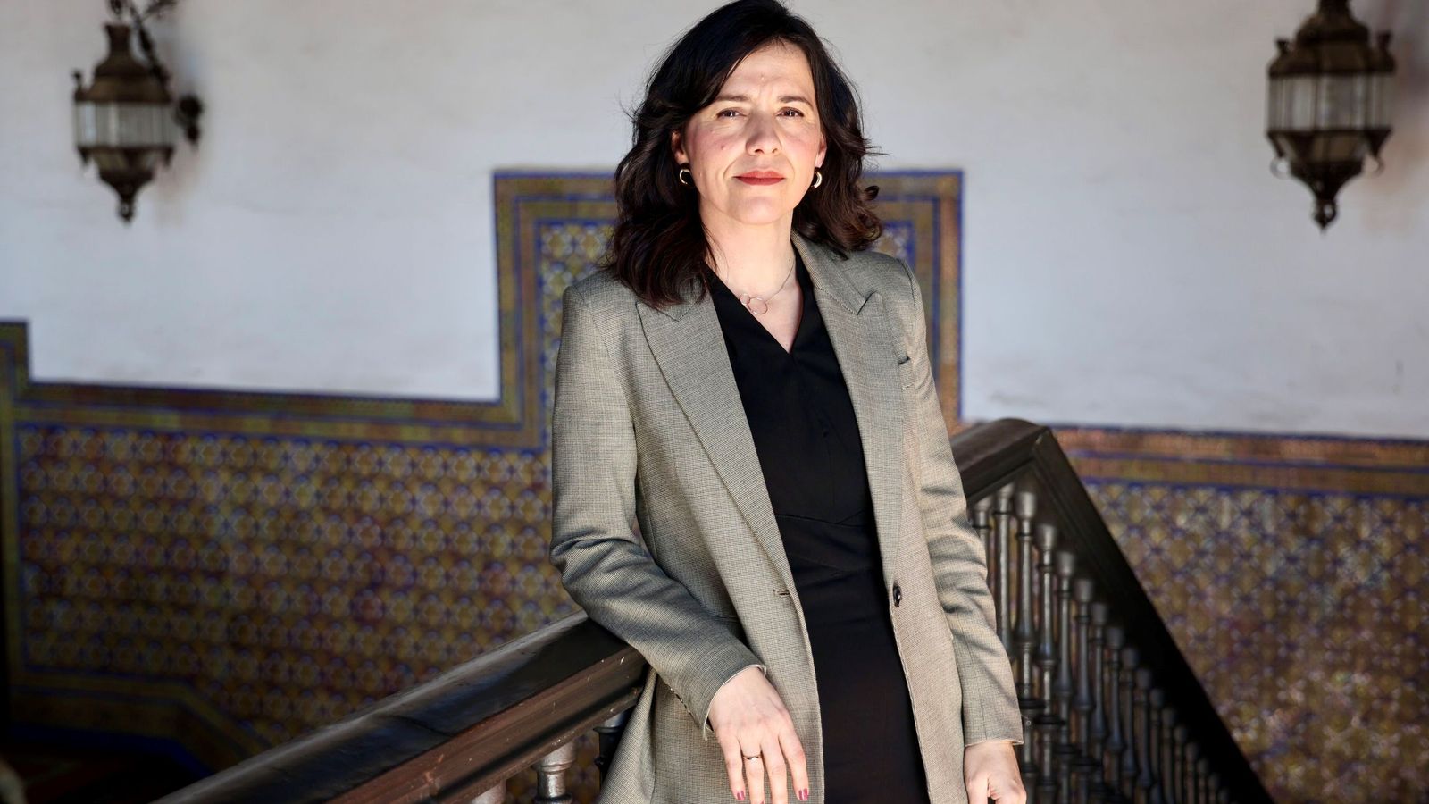 La presidenta de la CHG en las instalaciones del organismo en la Plaza de España.